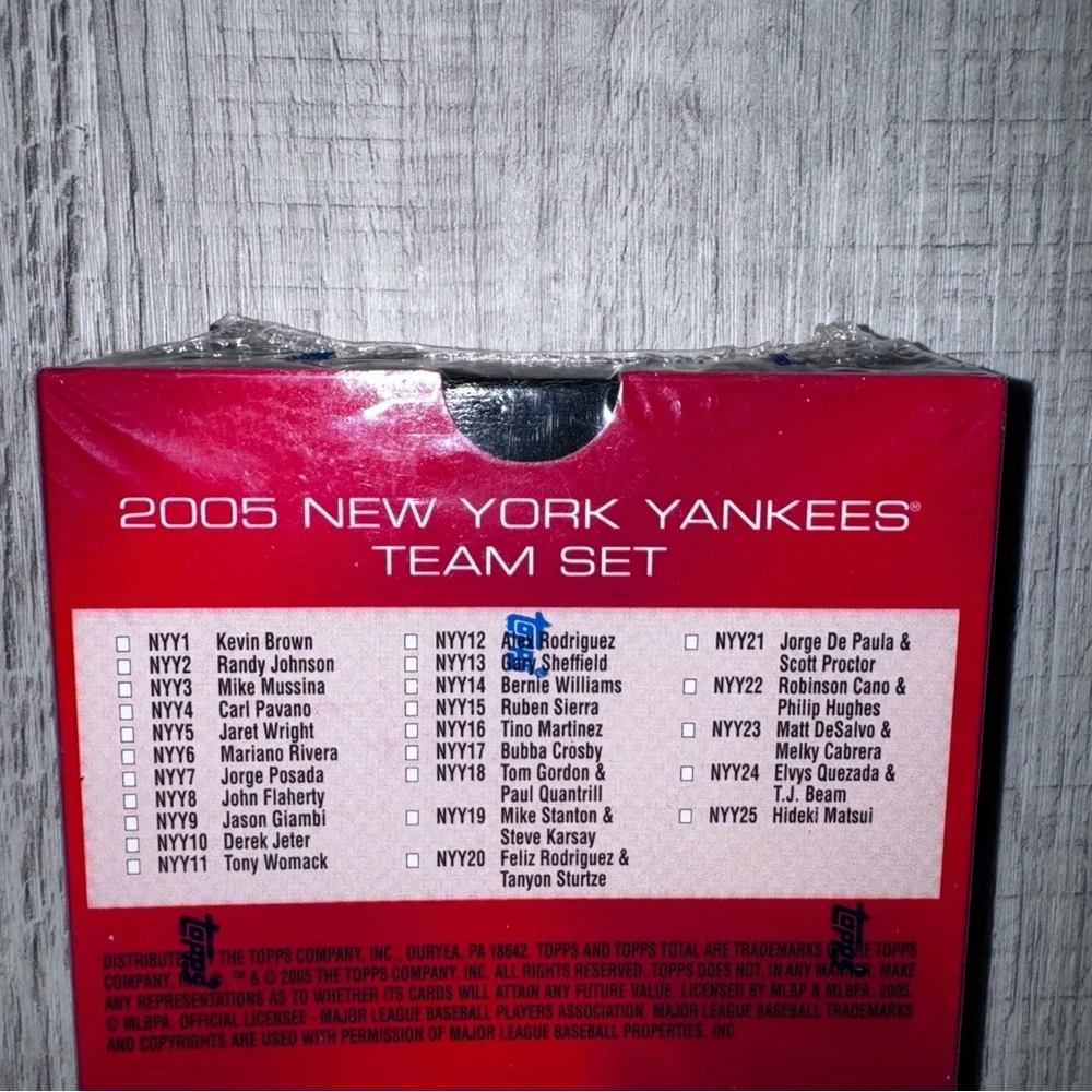 2005 Topps Total Sealed New York Yankees Team Set Derek Jeter MLB Posada Rivera